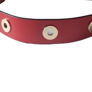 Micheal Kors red guitar strap inspired hand bag strap gold hardware NWOT